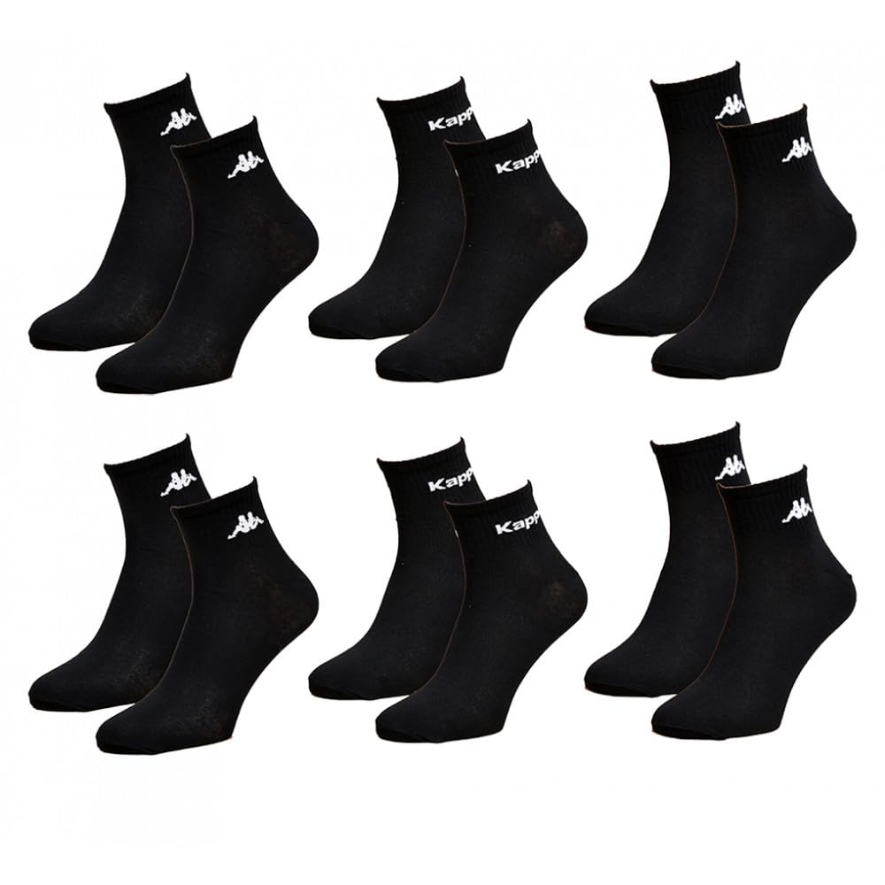 Ozabi KAPPA Sport, Urban and Comfort Women's Socks -Assorted Photo Models Depending on Arrivals- Multicolor, Pack of 6 Black Pairs, 36-40