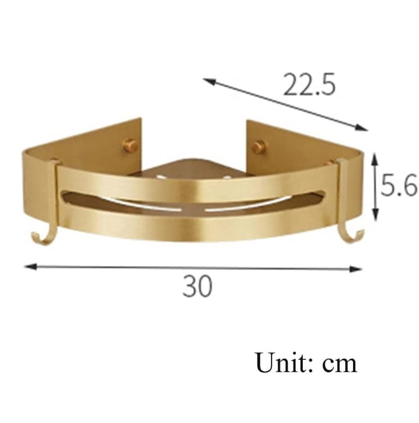 Mensola Bagno Mensole Doccia A Parete con Cestello Senza Foratura in Alluminio Scaffale Doccia(Gold1,2pcs)