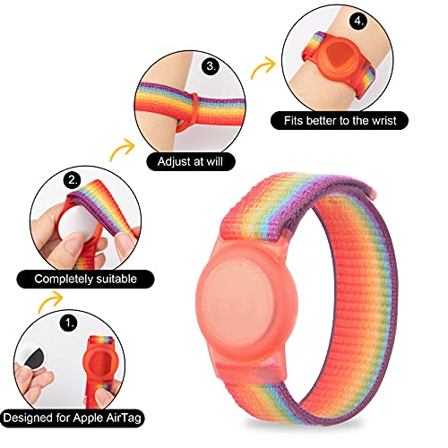 Image of Bracelet for AirTag Kids,Protective Cover for Air Tag with Nylon Wristband