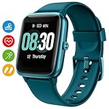 【Reloj inteligente para hombres y mujeres】 Uwatch3 utiliza una pantalla táctil grande de 1.3 pulgadas que puede rastrear su ejercicio diario, como el conteo de pasos, el consumo de calorías, la distancia y el tiempo de ejercicio, etc. frecuencia cardíaca en tiempo real todo el día.