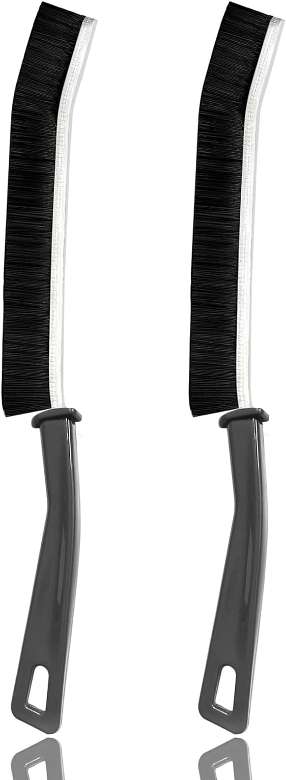 Crevice Cleaning Brush, Groove Cleaning Brush, Gaps Cleaning Brush, Small Scrub Brushes Tube Brushes Tiny Window Door Track Groove Gap Cleaning Tools for Bathroom, Kitchen, Home (2PCS)