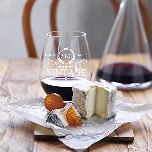 Perfectinsoy The Legend Has Retired 2023 Stemless Wine Glass, Funny Retirement Gag Idea For Women And Men, Funny Retirement Gift For Coworker Boss Mom Dad,Goodbye Gift For Women, Coworkers, Friends #TOP3