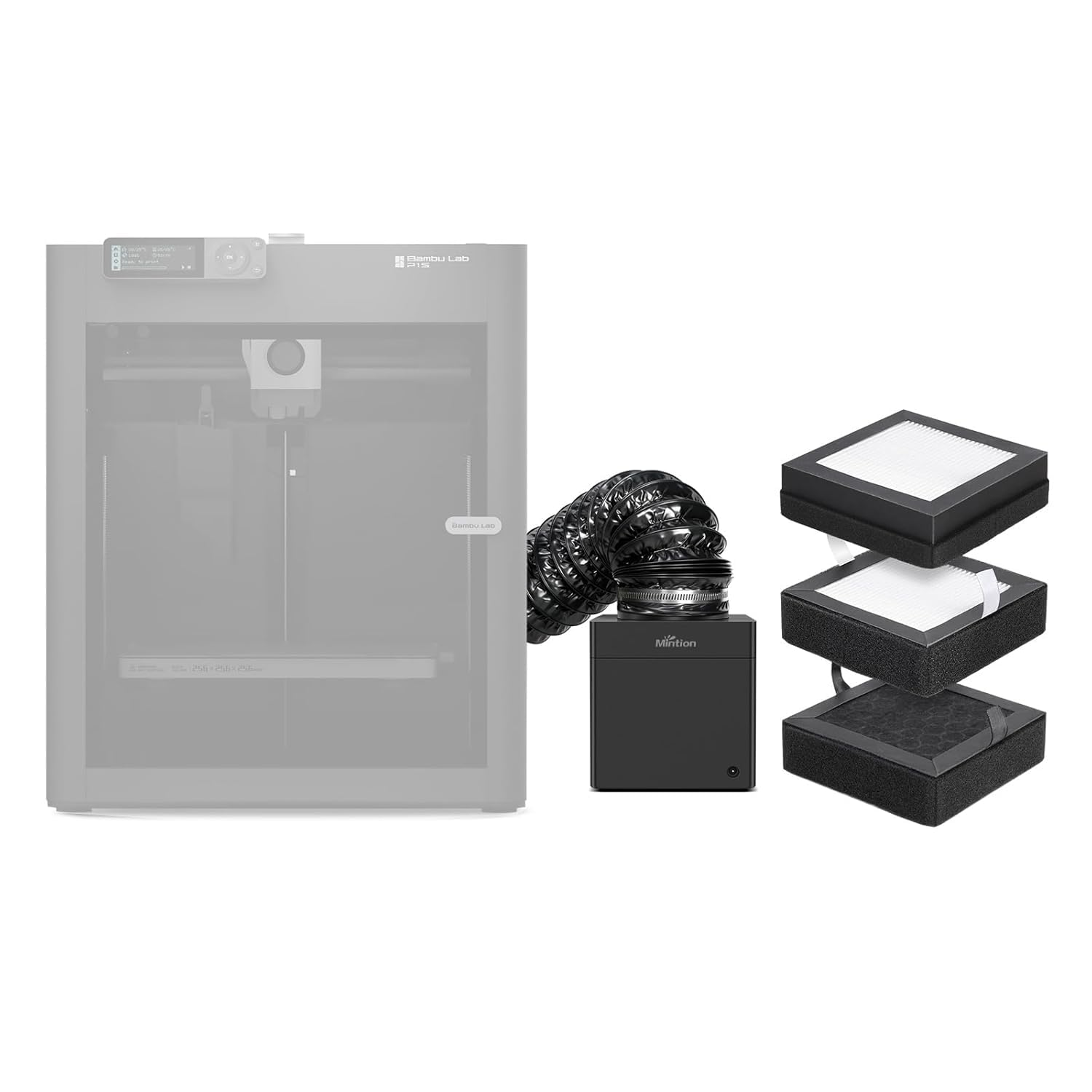 V1 system filtrów do drukarki 3D, z zestawem zapasowym filtra V1, HEPA H13 i filtrem z węglem aktywnym, do par i cząstek stałych ABS/ASA/PA/PETG/PLA, oczyszczacz powietrza 60 m³/h do