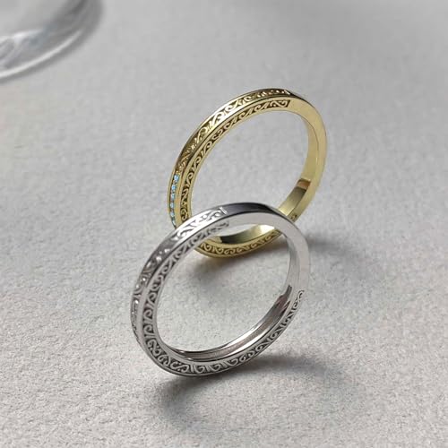 Image of Vintage Celtic Knot Women's Engagement Ring Sets 925 Sterling Silver /14K Gold Plated Stackable Wedding Bands Rings AAAAA Cubic Zirconia Women Bridal Sets Wedding Ring Band Width 1.8mm Size 5-9