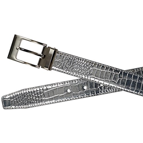 CTM Leather Croc Print Belt2