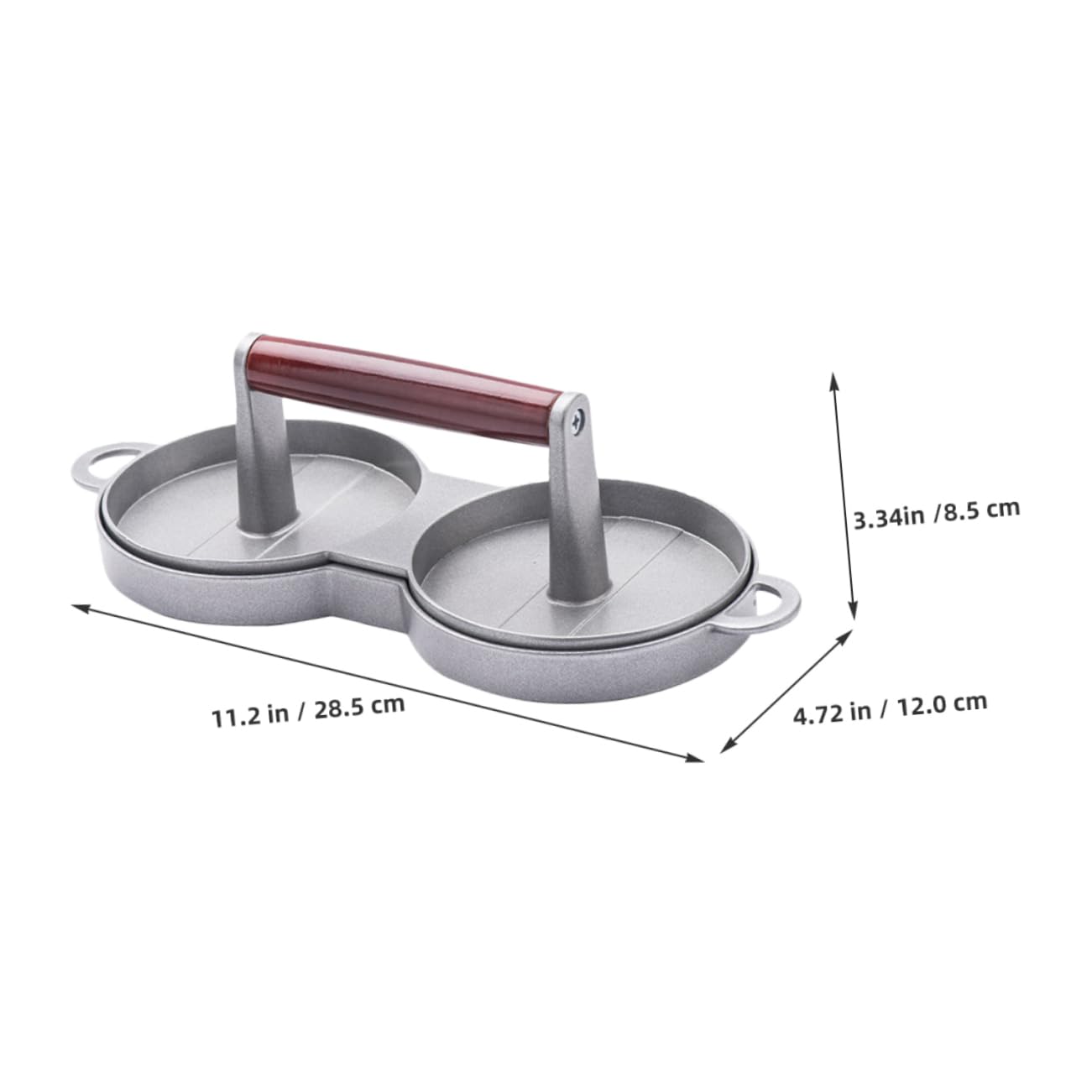 Cabilock Prensa para Hamburguesas de Aleación de Aluminio, Plata | Molde para Prensar Carne, Uso Diy, Diseño Robusto y Fácil de Usar, Accesorio de Cocina