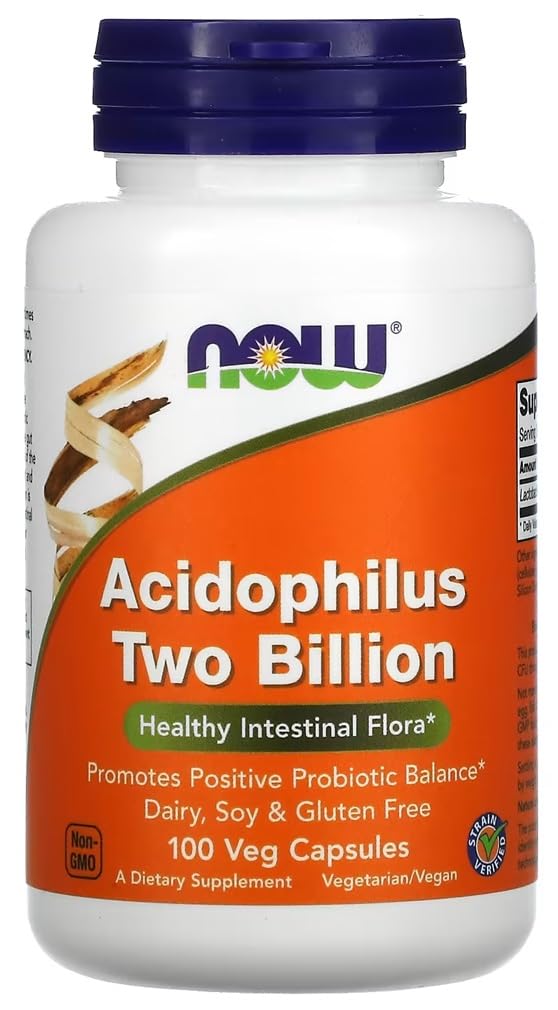 Now Foods – Acidophilus Two Billion | Probiotic Support for Digestive Health – 100 Vcaps