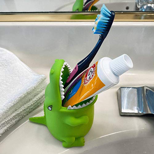 Lily’s Home Fun Kids Animal Toothbrush Holder, Bathroom Organizer, Pencil Cup - Crocodile #TOP1