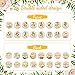 Tiamon 16 Pieces Wooden Baby Monthly Milestone Cards Monthly Milestone Marker Discs Double Sided Wooden Circles Months Signs for Baby Shower Newborn Photo Props(Fresh Flowers)
