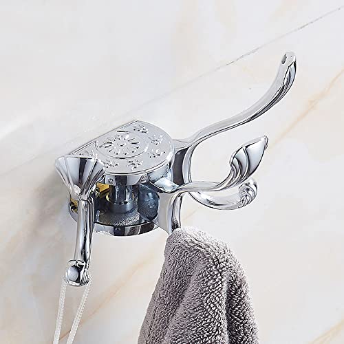 Ganchos para abrigos, perchas de pared, ganchos multiusos Ganchos de pared plegables, resistentes, con tornillos en el baño, ganchos para abrigos, giratorios, de metal moderno, montado en la pared, p