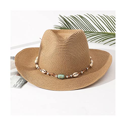 Chapeau de paille pour femme à large bord - Pliable - Grande