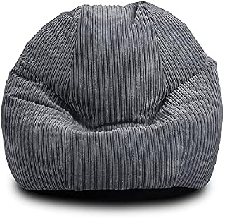 rucomfy Beanbags Jumbo Cord Flob A Dob Bean Bag. Soft, Strong & Durable Fabric. Machine Washable. 100 x 100 x 120cm (Mustard)