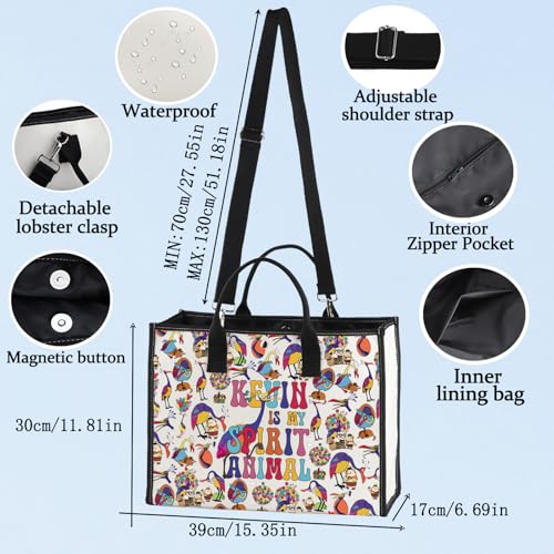 LEVLO Up Movie Cosmetic Bag Kevin Fans Gift Kevin Is My Spirit Animal Makeup Zipper Pouch Bag for Women Girls Kevin LT, 0 - Image 2
