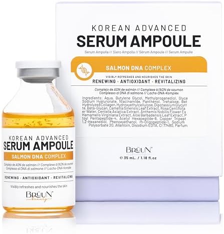 BRÜUN SD - Control Salmon DNA Ampoule - Micro Needling Korean Serum Booster for Face and Body to Use with and without Derma Pen Microneedling Skin Care Serum 1.18 fl.oz