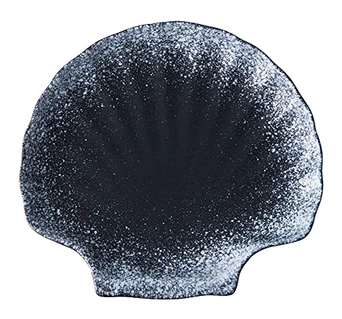 Handgjorda serviser Köksvarter, återanvändbar porslin 8-tums vintage skal porslin handgjord middag tallrik, djup maträtt for bankett, används for biff sallad, pasta och frukt köksredskap Rustika midda