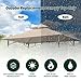 OLILAWN Grill Gazebo Replacement Canopy Roof, 5' x 8' Outdoor BBQ Gazebo Canopy Top Cover, Double Tired Grill Shelter Cover with Durable Polyester Fabric, Fit for Model L-GG001PST-F, Beige