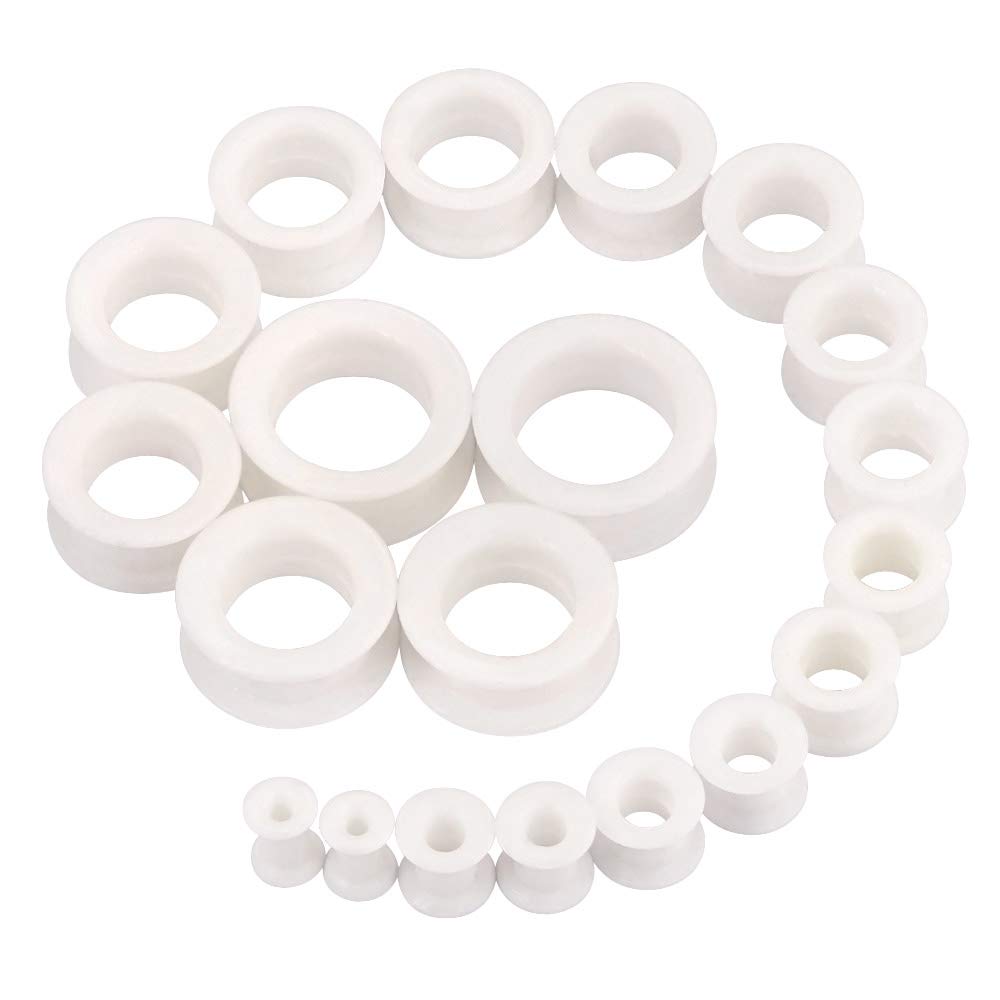 Set 20 Dilatatori Per Orecchio Longbeauty - 10 Paia In Silicone Morbido, Da 6 A 25 Mm - Foto 3