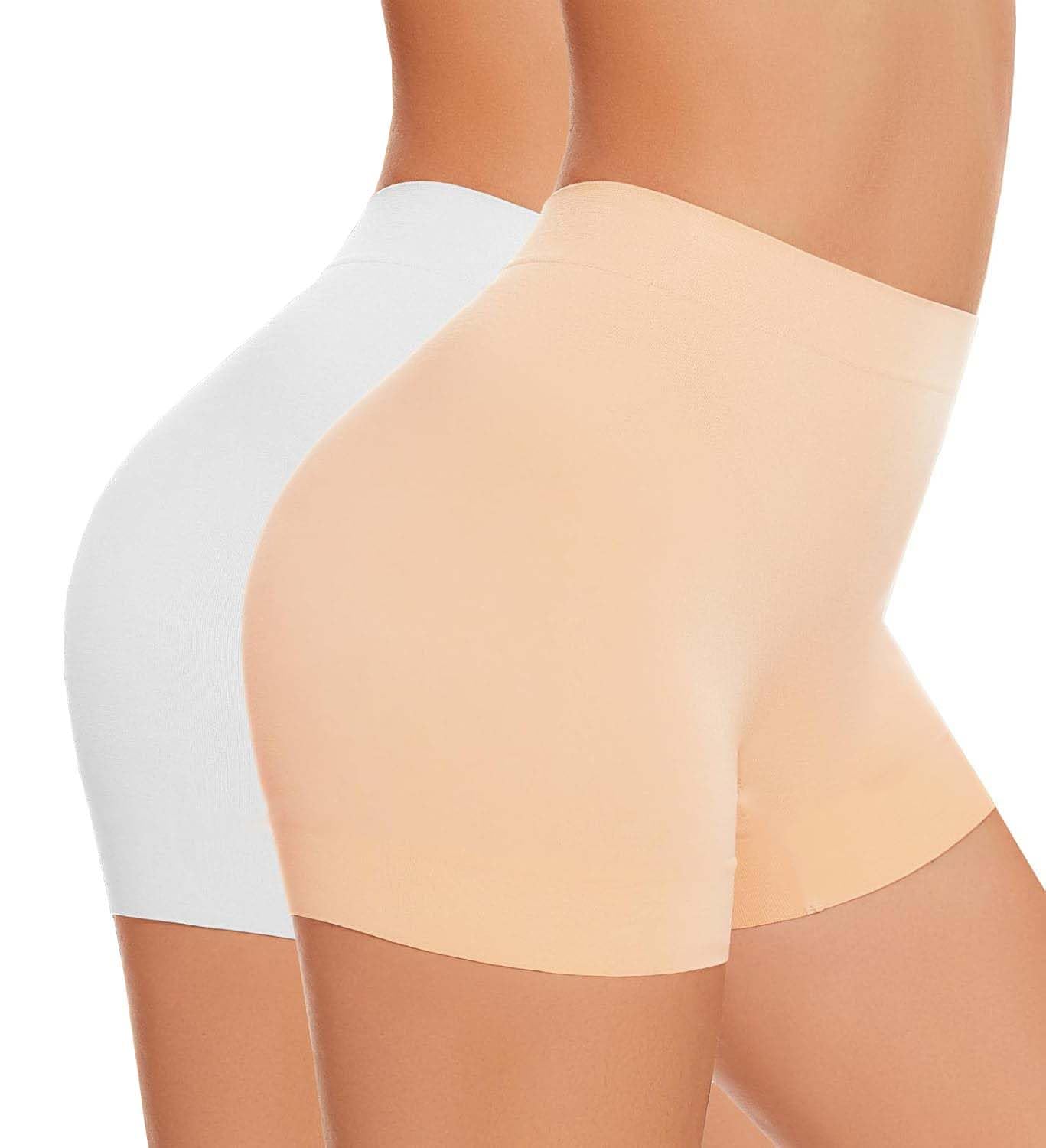 keepcart Mid Seamless Cotton Ice Silk Safety Pants Anti-Slip Non-Curling Shorties/Underskirt Shorts for Women (One Size Fit to 30-38 inch)-picture-42