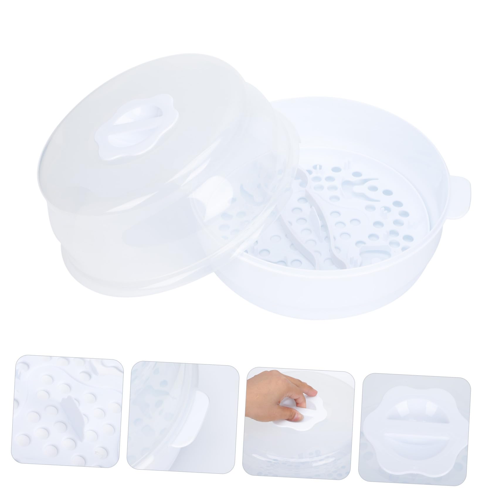para Microondas con Gran Capacidad para Biberones y Utensilios de Caja de Almacenamiento Ligera y Portátil Diseño con Protectora para Limpieza
