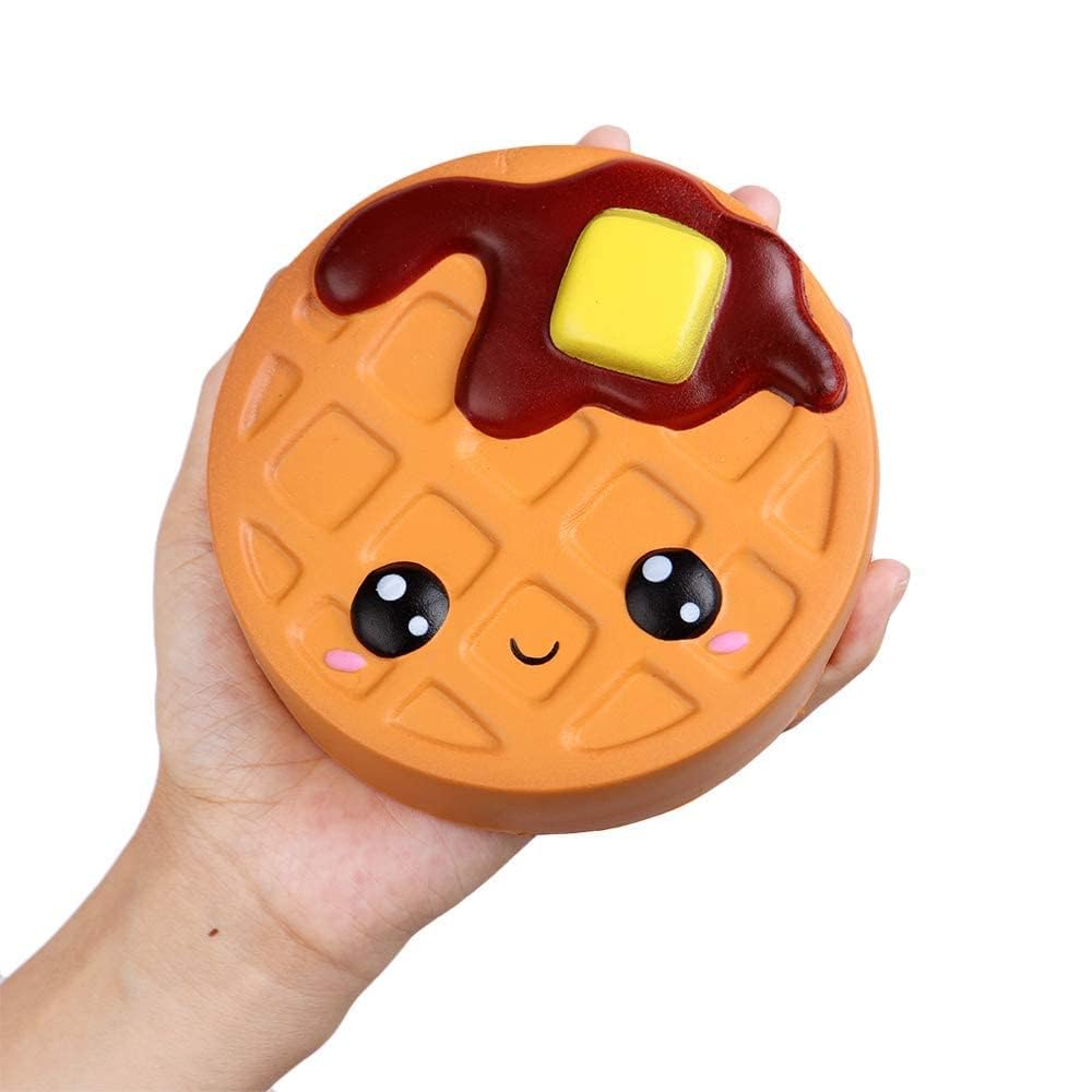 Anboor 4.5 Inches Squishies Cake Chocolate Waffles Kawaii Soft Slow Rising Scented Food Bread Squishies Fidget Toys Stress Relief Squeeze Toys Collection Kids Boys Toddler Toys