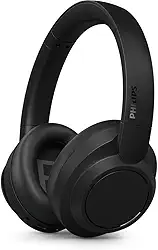 PHILIPS, Headphone Bluetooth, TAH6509BK/00, Com Cancelamento de Ruído Ativo ANC, Até 70 horas de bateria, Preto