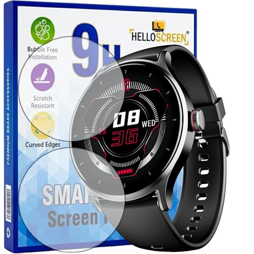 Image of 2-Pack | Screen Protector Guard for boAt Lunar Vista | 1.52 inch | Smartwatch - Flexible & Ultrathin TPU Film, 9H Scratch Resistant, Bubble Free - Not Tempered Glass