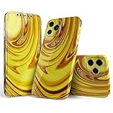 DesignSkinz Full Body Skin Decal Wrap Kit Compatible with iPhone 6/6S - Swirling Liquid Gold