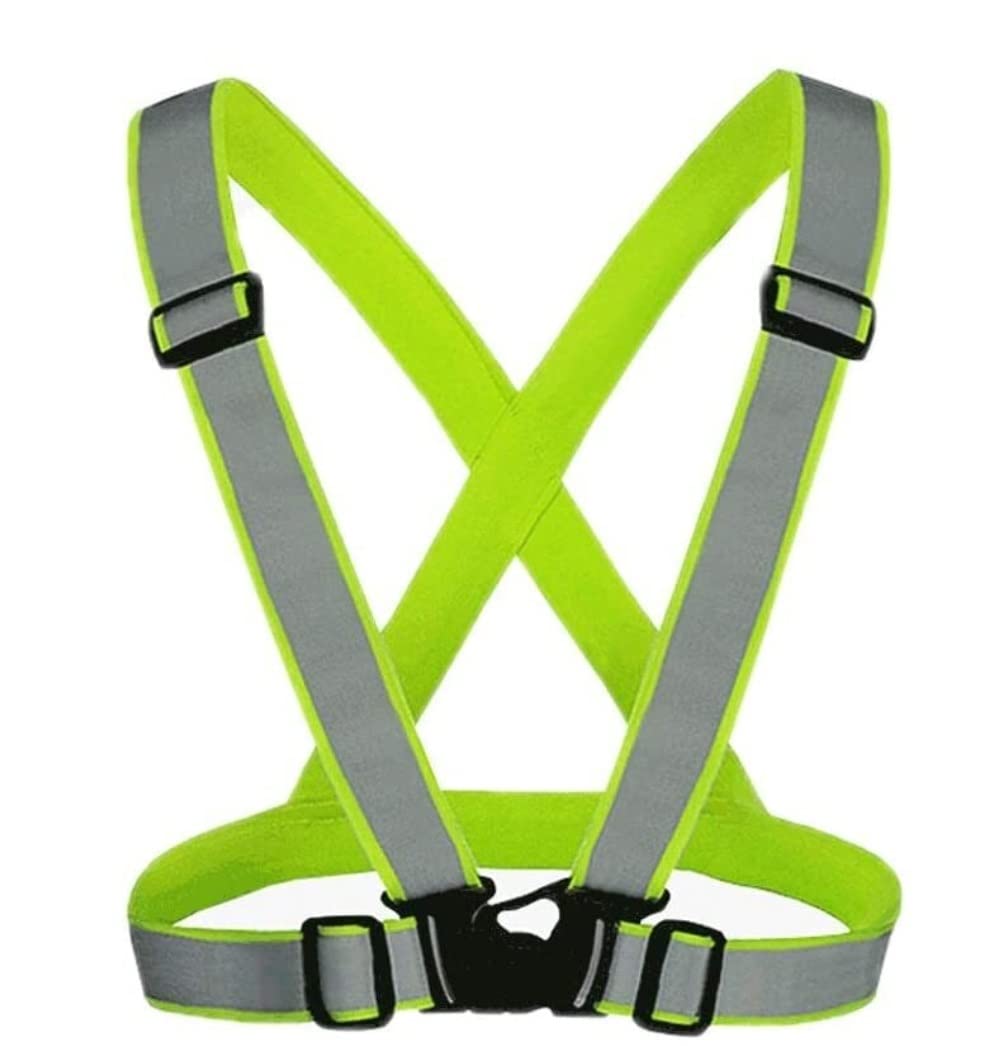 Gilet réfléchissant haute visibilité pour la course de nuit, gilet réfléchissant pour la course à pied en extérieur, gilet de taille réglable, veste réfléchissante de sécurité (taille unique G)