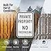 SmartSign No Trespassing Signs Private Property, 12 x 18 Inches 3M High Intensity Grade Reflective Aluminum, USA Made