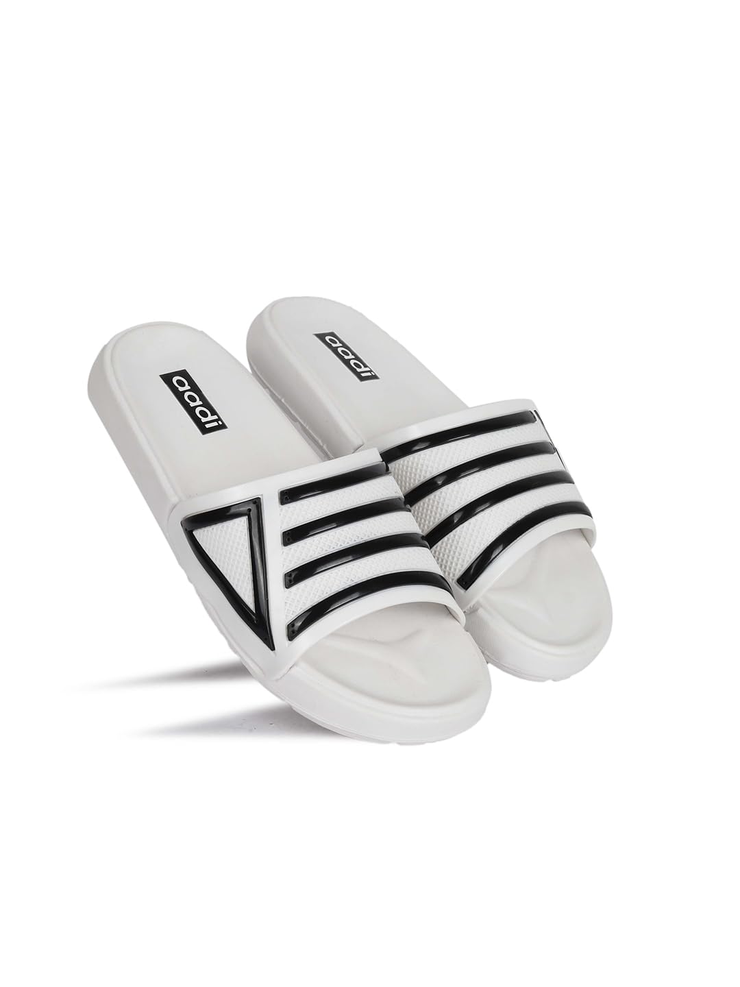 AADI Mens White Synthetic Leather DailyWear Casual Sliders/Flip Flop & Slippers (B0CJH6758Z) Amazon Price History, Amazon Price Tracker