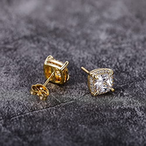 TRUMIUM Sterling Silver Earrings for Men Women Big Star Earrings Cubic Zirconia Studs Hip Hop Rapper Singer Screw Back Hypoallergenic3