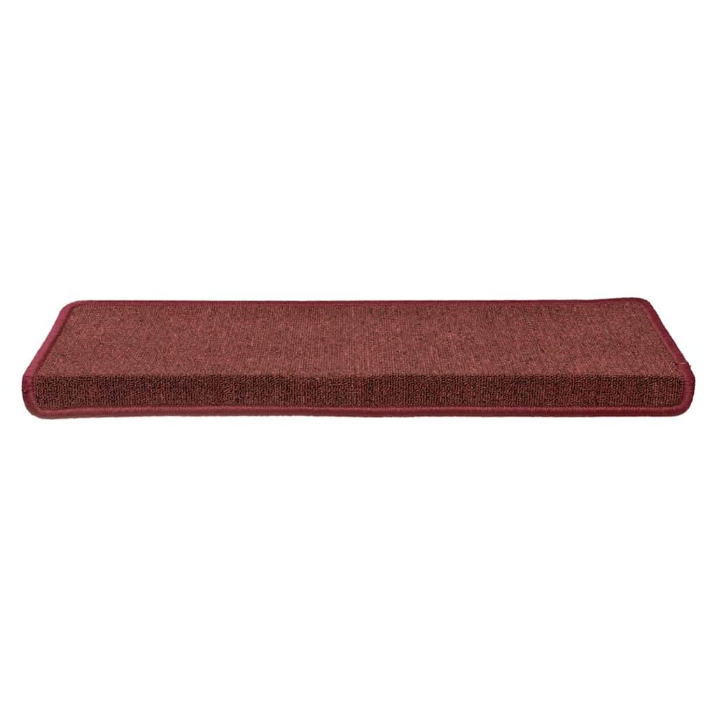 vidaXL Alfombrilla Escalera 30 uds 65x21x4 cm Rojo Mate, peldaño de Escalera, Alfombra de peldaño de Escalera, Cubierta de peldaño de Escalera
