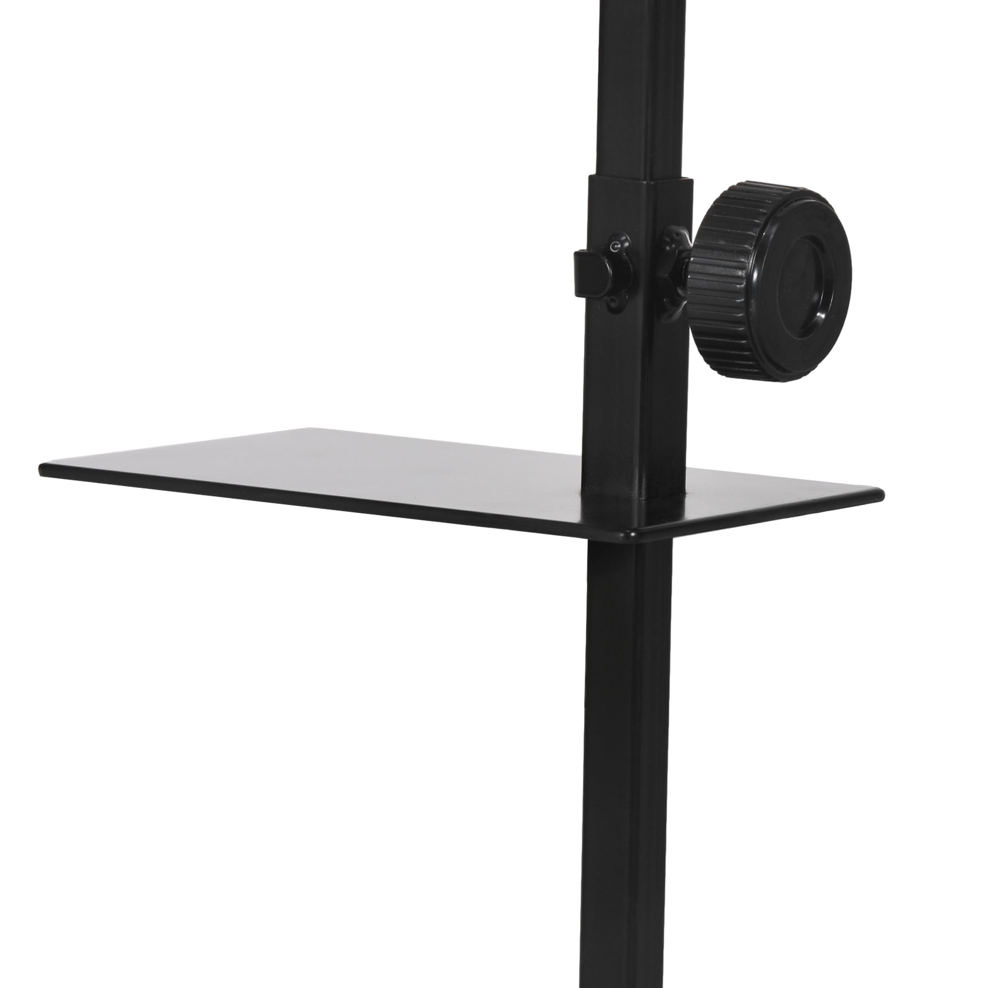 PawHut Support de lampe chauffante pour reptiles, réglable, 32 x 9 x 67 cm, noir
