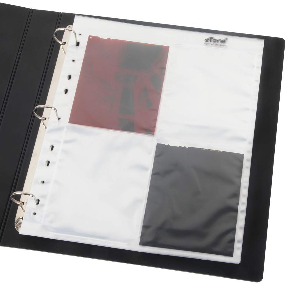 eTone 50 fogli per archiviazione, 10 x 12 cm, per conservare pagine negative (50 x 45)