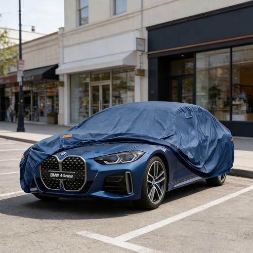 Image of Kaugung Custom Fit Car Cover for BMW 4 Series 425i, 430i, 440i, M440i, M4, Coupe & Convertible & Gran Coupe, Heavy Duty Waterproof All Weather Outdoor Protection, Breathable with Vent