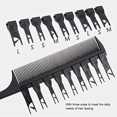 Foto von Calayu Strähnenkamm, Professional Haarfärbekamm Verstellbarer Schnitt 2 Side Salon Färbekamm Haar Färbung Styling