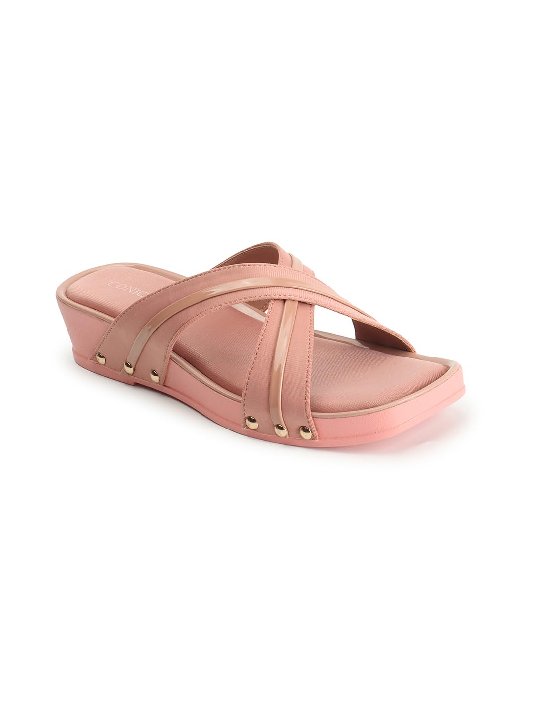 ICONICS Womens Fashionable Slip On Sandals Colour-Peach, Size-UK 3 (B0CP2HXL3D) Amazon Price History, Amazon Price Tracker