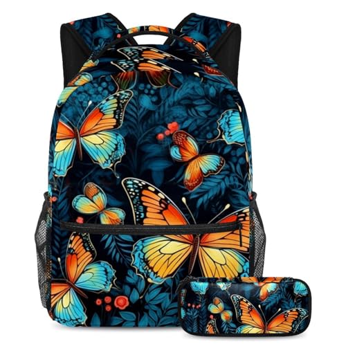 Sac à dos papillons colorés résistant : finissez-en avec le manque de place