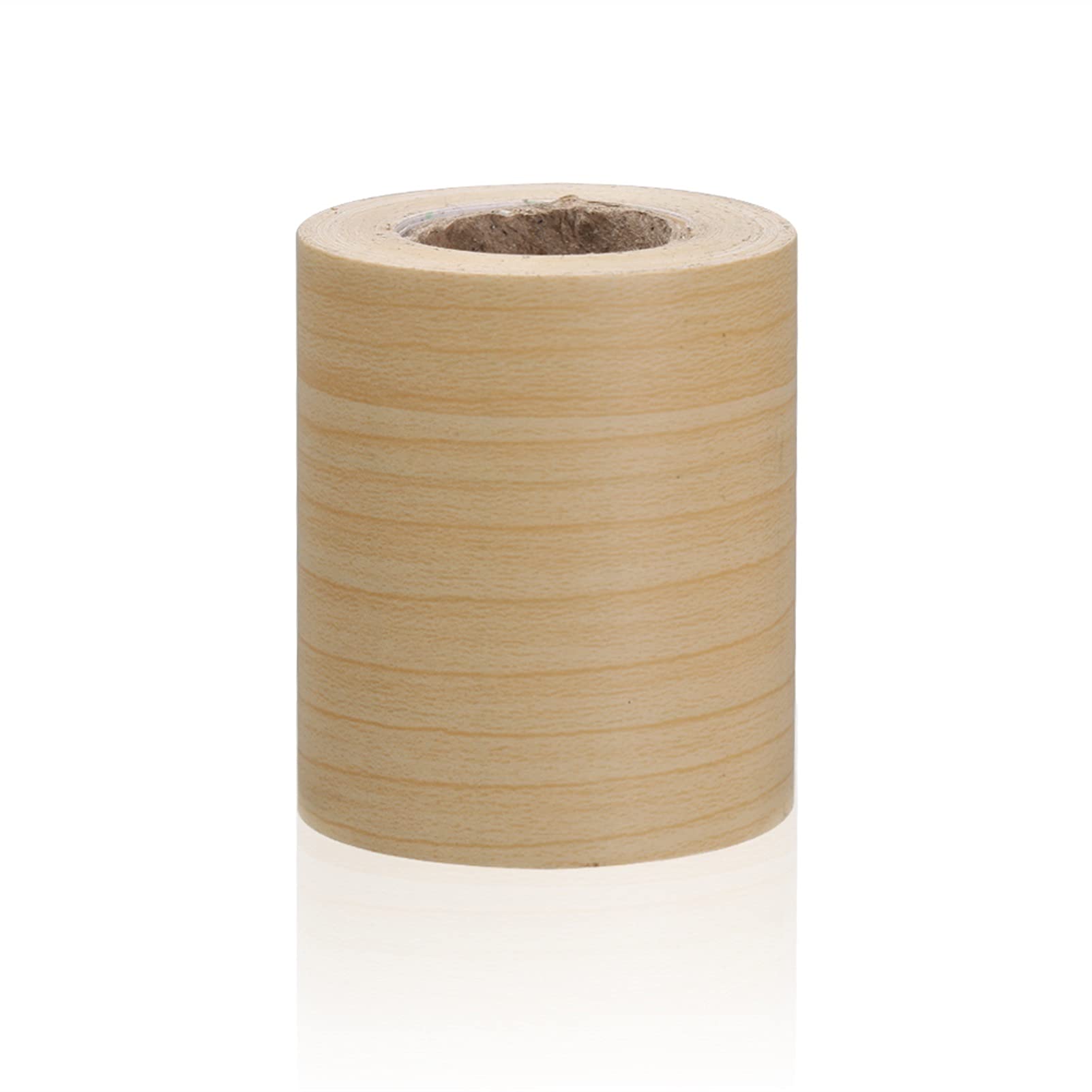 Obramowania do tapet samoprzylepne, 1PC samoprzylepna tapeta z drewna słojowego z linią talii PVC na ścianę i listwę przypodłogową(Beige,12cm x 5m)