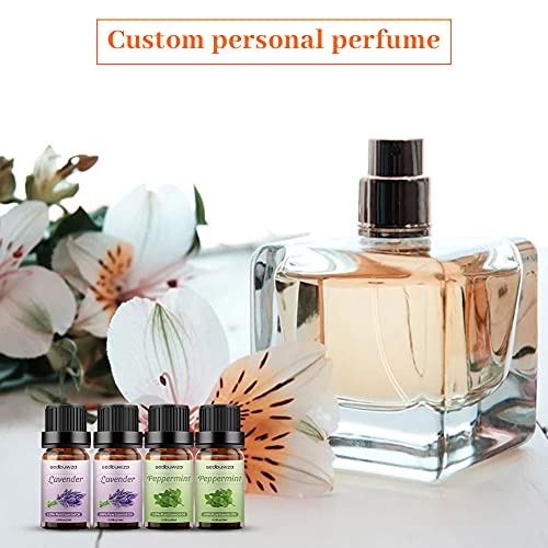 Lavender Essential Oil Peppermint Essential Oils For Aromatherapy, Candle Making, Organic Plant Natrual Lavender Oils Lavender Oils Peppermint Oils - 4Pcs 10Ml Essential Oils Set #TOP6