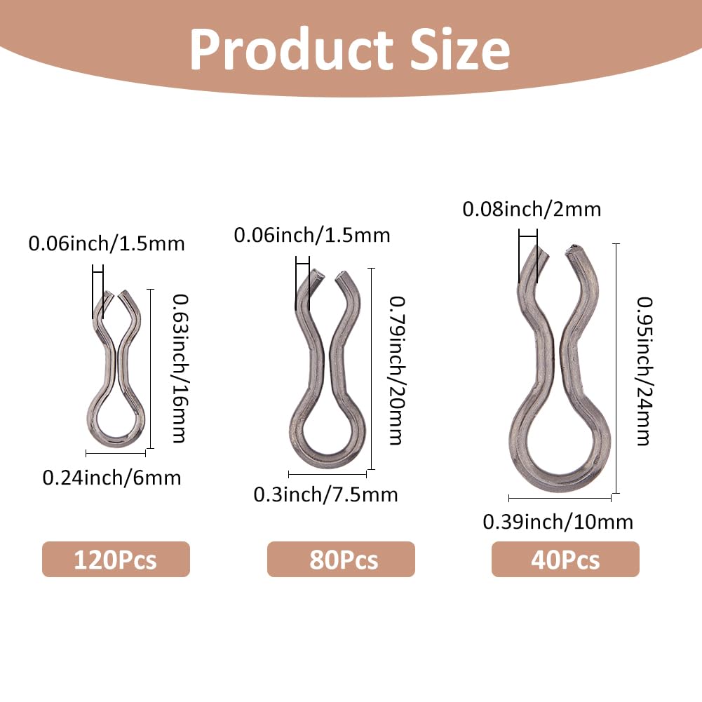 SUPERFINDINGS 3 Stile 240 Stück Angeln Sinker Augen für Bleigewicht Form Messing Sinker für Catfishing Bleiformen Angelköder Ösen Schlaufen Tackle Wirbel Clip Angelzubehör