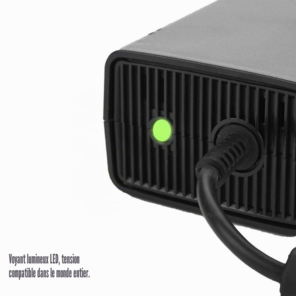 Adaptateur d'alimentation, Chargeur de Brique d'alimentation, AC 100V - 240V Universel Noir pour 360 Slim(European Standard 110-240V)