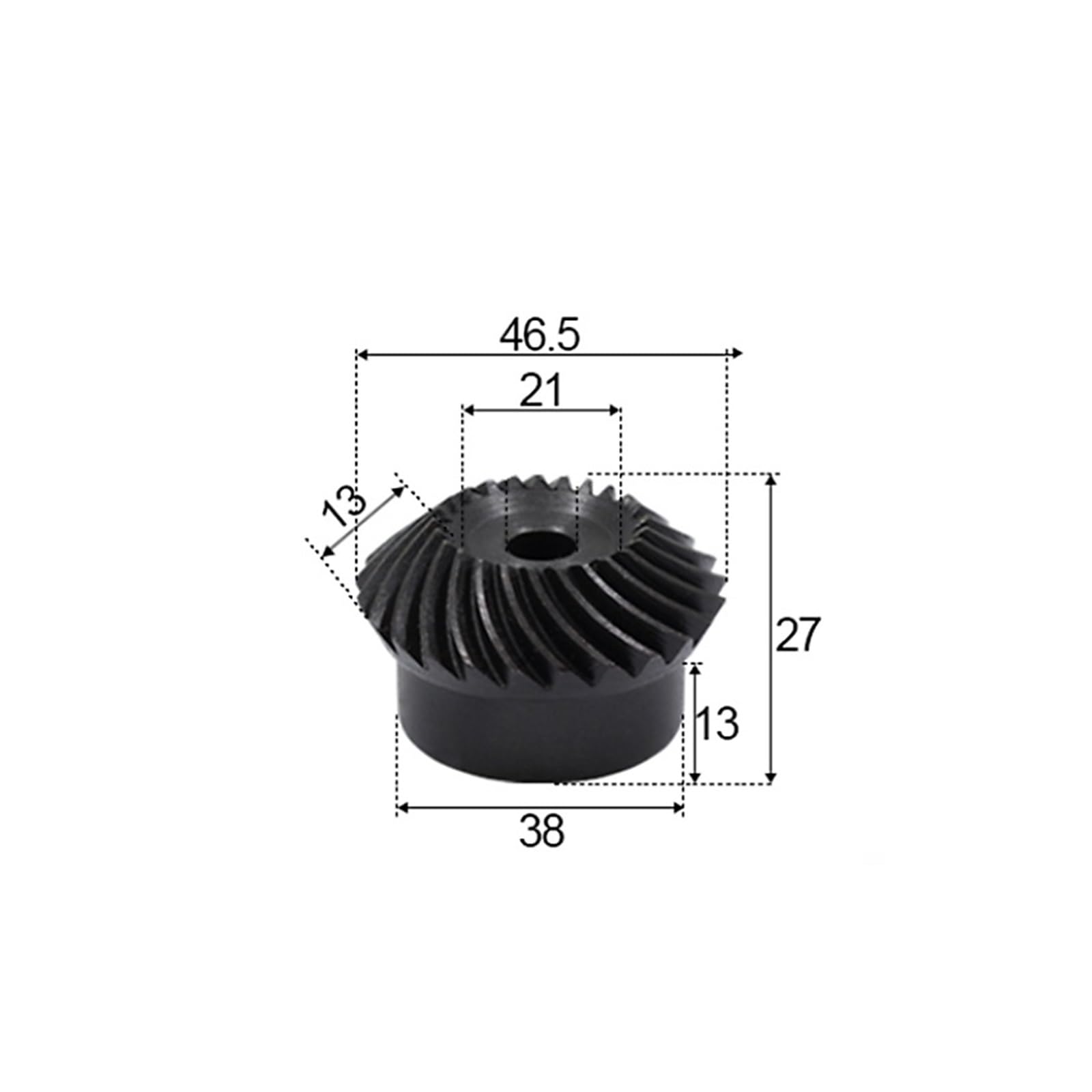 Bevel Gear Pinion Hardware Mechanical Two Pieces of Spiral Bevel Gear 2modulus 22/25/30 Teeth Number(2M30T Pair)