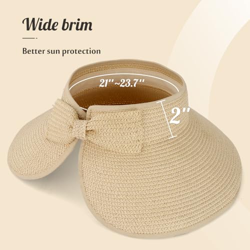 Image of Bamboo Purse Women's Natural Tote Straw Purse Foldable Straw Sun Visor Hats for Women, Beach Bamboo Bag Summer Outdoor