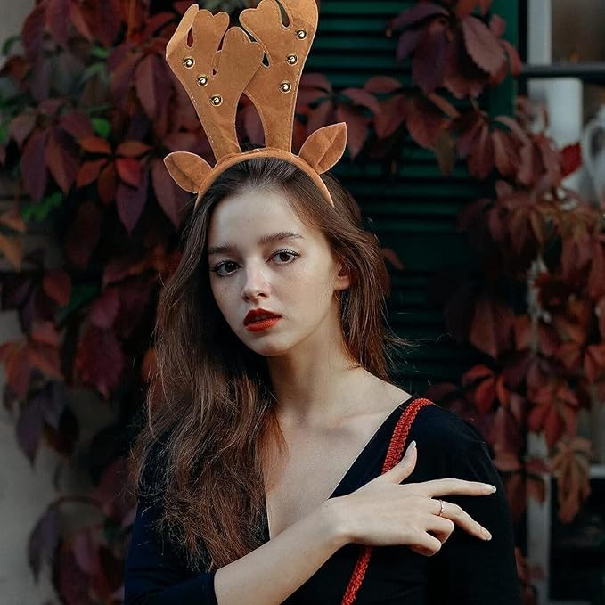 PartyToko Christmas Reindeer Antlers Headband Deer Antlers Headband for Xmas Party Costume Accessory 1pcs 3