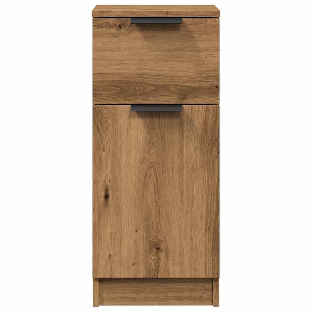 vidaXL Sideboards 2 STK. Artisan-Eiche 30x30x70 cm Holzwerkstoff, Schrank, Lagerschrank, Home-Organizer, Anrichte, Beistellschrank, Wohnzimmerschrank
