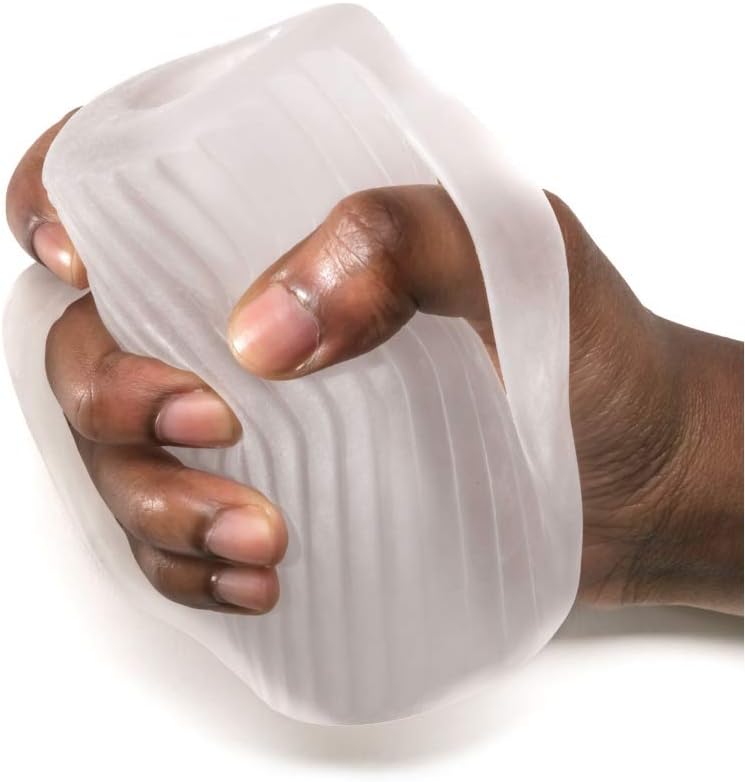 Perfect Fit Male Masturbator with Grips - Clear