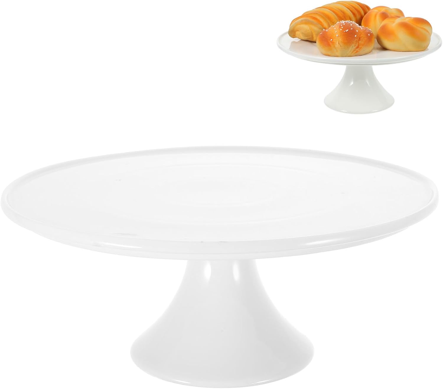 Luxshiny 9inch Ceramic Cake Stand Dessert Serving Platter Elegant Cake Plate Stands