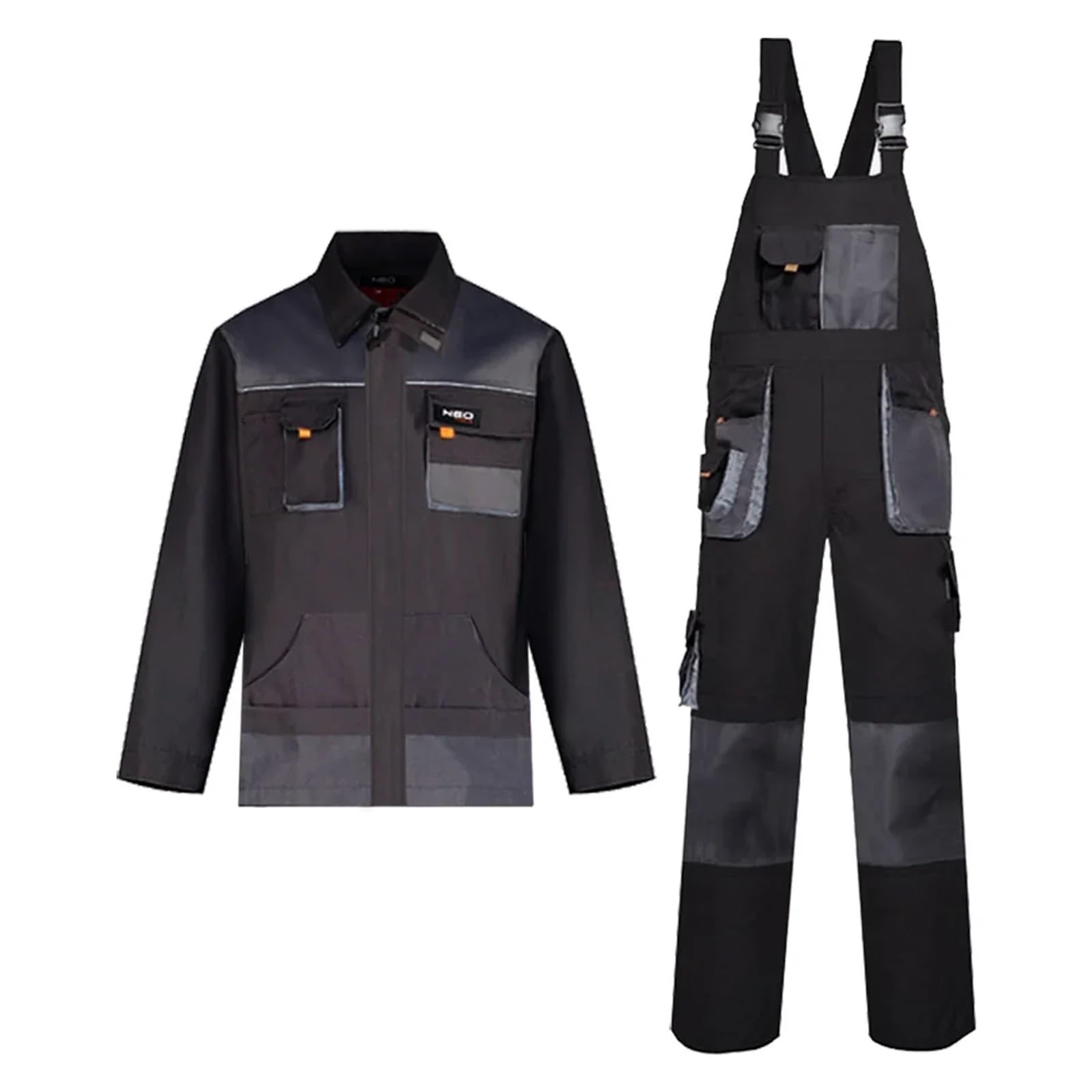 Tute da saldatura, tute lavoro, protettive con cinturino for riparazione auto, uniformi resistenti for utensili, multitasche for meccanici per Officine e Magazzini Meccanici(Pants,XL-175)