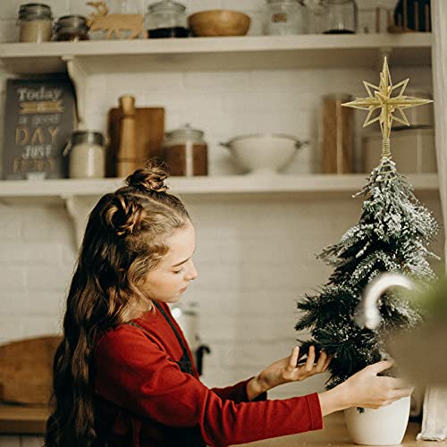 Nuobesty Christmas Tree Topper| Christmas Treetop Adornment| Christmas Treetop Decoration Iron Decoration Star| Rustic Tree Toppers Christmas Decorations| Christmas Tree Topper Star Decoration #TOP1